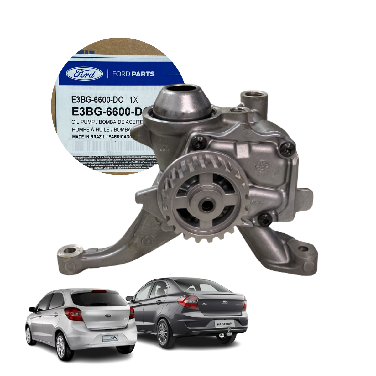 BOMBA DE ÓLEO DO MOTOR DO FORD KA 1.0L FLEX DE 2015 EM DIANT