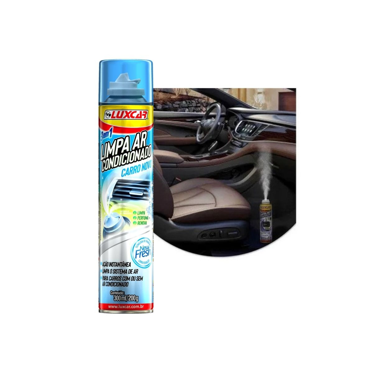 LIMPA AR CONDICIONADO CARRO NOVO 300 ML – LUXCAR